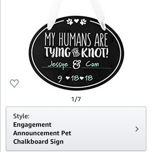 Dog and puppy wedding signs